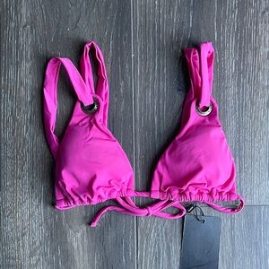 Vix Sofia Pink Halter Bikini Top Small